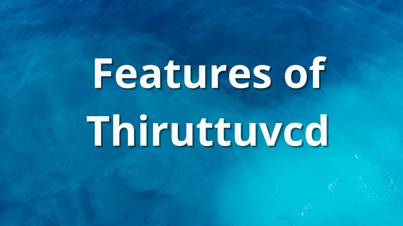 Features of Thiruttuvcd